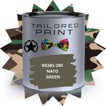 MATT 500ML Army Military Grade Brush/Spray On 1K Single Pack Paint UPVC Wood Steel Plastic - BS381 285 NATO GREEN