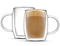 JoyJolt Double Wall Glass Coffee Mu