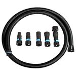 Cen-Tec Systems 94698N Quick Click 3m Numatic Hose with Five Piece Power Tool Adaptor Set for Dust Collection