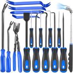 Doaho 13 Pcs Mechanic Hook and Pick Tool Set with Auto Clip Removal Plier Rivets Puller Telescoping Magnetic Pickup Gasket Scraper for Automotive Repair