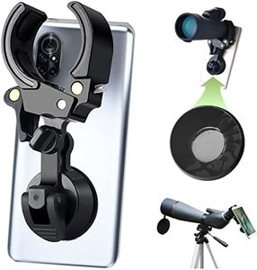 Telescope Phone Adapter, Mobile Device Holder, Work for Spotting Scope, Telescope, Microscope, Monocular, Binocular, for iPhone, Samsung.