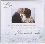 Malden International Designs 2 Up 4x6 Photo Album With Memo Writing Area Love Never Ends Watercolor Cover Book Bound White