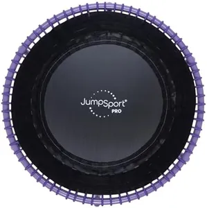 JumpSport 350 PRO Fitness Trampoline, Cardio Workout, No-Tip Arched Legs Home Gym Equipment with Adjustable Bungees & 60 Day Trial Video, 39", Purple