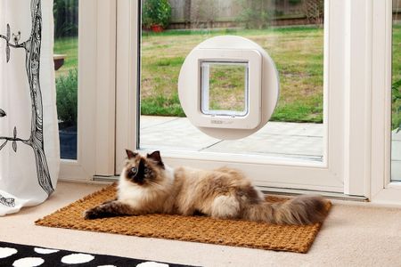 SureFlap Microchip Pet Door – White, Secure Cat & Small Dog Access