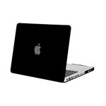 MOSISO Compatible with MacBook Pro 13 inch Case Old Version (Model: A1278, with CD-ROM) Early 2012/2011/2010/2009/2008, Protective Plastic Hard Shell Case Cover, Black