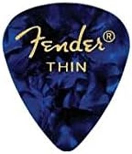 Fender 351 Shape Premium Picks - Blue Moto - Thin - 12 Count Pack,0980351702