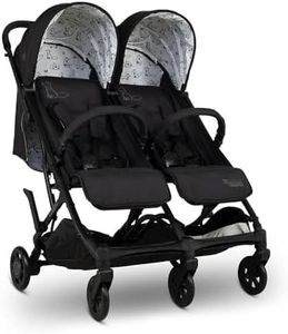 Cosatto Yo Double Baby Pushchair for Newborn & Toddler | Toddler - Birth - 25kg | Lightweight Compact Fold Twin Stroller, UPF 100+ Sun Protection, Raincover Included, Storage Basket (Foxed)