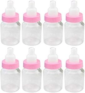 Baby Shower Favor - 36 Pack Pink Mini Milk Bottle Party Favor Gift Bag Boxes 1.5" x 3.5"