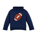 Mud Pie Kids Children Football Rollneck Sweater, Football, Large