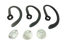 Plantronics Ear Buds, Spare Kit Earloops Buds for Plantronics WH500 CS540 W440 Savi W740 - Includes: 3 Earloop & 3 Eartips - Satisfaction Guarantee (Spare Kit 3 Pack)