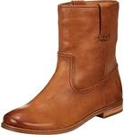 FRYE Womens Anna Shortie Anna Shortie Bootie Beige Size: 6 US