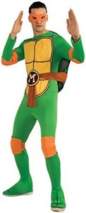 Rubie's mens Ninja Turtles Adult Michelangelo and Accessories Costume, Green, Standard US