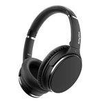 Srhythm NC25 Active Noise Cancelling Headphones, Bluetooth Wireless Over Ear Headset with Mic, 50H Playtime Quick Charge, Low Latency Mode, Connect to 2 Devices, Super Lightweight