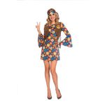 Amscan 9905122 - Women's 1960's Groovy Hippy Woman Adults Fancy Dress Costume Size: 8-10