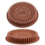 2Pcs Giant Sandwich Oreo Big Cookie Cake Pan 9 Inch Rock Star Bread Baking Silicone Mold (Set of 2, Random Color)