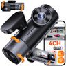 Vantrue N5 4 Channel WiFi 360° All Sides Dash Cam, STARVIS 2, IR Night Vision, 2.7K+1080P*3 Front Rear Inside Dashcam, Voice Control, GPS, 24 Hours Buffered Parking Mode Dash Camera, 512GB Max (N5)