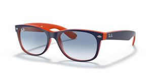 Ray-Ban Unisex New Wayfarer Sunglasses, Blue and Orange, 55 mm UK