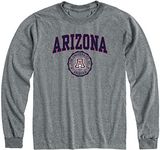 Barnesmith University of Arizona Wildcats Long Sleeve Adult Unisex T-Shirt, Heritage, Charcoal Heather, Small