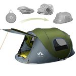 Night Cat Upgraded Pop up Tent 2-4 Persons Easy Setup in 3 Seconds Instant Camping Tent with Porch Automatic Foldable Waterproof Beach Package 40% Smaller