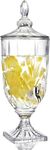 VILON Glass Iced Drink Dispensers with Spout and Tap Steel Lid | Cold Beverage Dispenser for Beer, Water, Cocktails, and More | Capacity 2 litres, Clear (2 Litre Beverage Drink Dispenser Star)