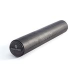 STOTT PILATES Medium Foam Roller Deluxe - (Black), 24 Inch / 61 cm