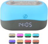Sleep ZM White Noise Machine with 29 Sounds + 16 Colors – Digital Alarm Clock & Amber Night Light for Blue Light Blocking, Gentle Wake Alarm, Sleep Timer & Memory Function for Adults & Kids