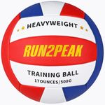 RUN2PEAK 1.1 LBS Weighted Volleyball for Setters Official Size 5 Heavy Weight Setter Volleyball Training Ball Volleyballs Trainer Equipment for Serve Spike Setting Hitting Passing Practice