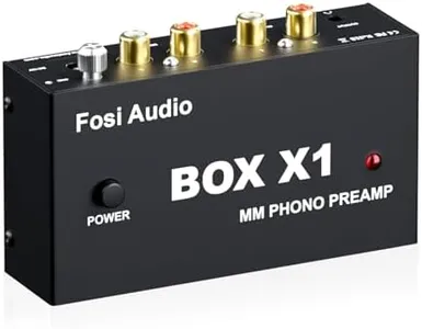 Fosi Audio Box X1 Phono Preamp for MM Turntable Mini Stereo Audio Hi-Fi Phonograph/Record Player Preamplifier with 3.5MM Headphone and RCA Output with DC 12V Power Supply