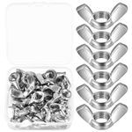 25 Pcs M8 Wing Nuts, Butterfly Nuts, Stainless Steel Butterfly Wing Nut Assortment Kit, Metric Hand Screw Wing Nuts for Bolts Screws