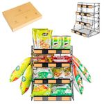 Candy Display Rack 4 Tier | Candy Organiser | Snack Organiser For Countertop | Display Snack Rack | Snack Shelf And Crisps Rack For Stores | Snack Display For Counter | Snack Stand For Stores And More