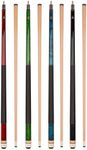 Set of 4 Aska L2 Billiard Pool Cues 58 Hard Rock Canadian Maple 13mm Hard Le Pro Tip Mixed Weights Black Blue Green Red. Perfect Quality. Improve Your Game Room …