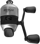 Zebco 33 Spincast Fishing Reel, Quickset Anti-Reverse with Bite Alert, Smooth Dial-Adjustable Drag, Powerful All-Metal Gears with a Lightweight Graphite Frame,Silver/Black