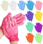 Exfoliating Glove 24 Pieces in 12Colors, Alotpower Exfoliating Body Scrub for Women Exfoliation - 100% Nylon Double Sided Exfoliating Gloves for Beauty Spa Bathing Accessories