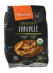 Mantova Italian Organic Pasta Bowtie Farfalle - 100% Durum Semolina Organic Farfalle -Product Of Italy 1 Pound (Pack of 6)