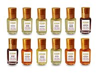 zoohi Perfume Attar Assorted Pack For Men & Women Roll-On, Natural Non-Alcoholic Premium Long Lasting Fragrance, Each 3 Ml 12Pcs X 3Ml (36Ml) (Combo Set 3), Fresh