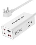 USB Wall Charger, 65W 6 Port USB Charging Station, 2 Plug Outlets Extender, PowerPort 6 Multi USB Charger for iPhone 15 14 13 11 Pro/Plus/XS/Max/XR, iPad, Galaxy S9, Note, LG, Desktop PC, Laptop