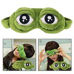 OFKP Creative 3D Frog Cute Eye Cover Sleep Mask Sleep Cartoon Blindfold Funny Green Gift