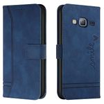 Lihondar Compatible with Samsung Galaxy J2 Prime / G530 Case, Samsung J2 Prime / G530 Case Wallet, PU Leather Folio Flip Cover with Card Holder Magnetic Closure Kickstand Phone Case Cover (Blue)