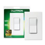 Lutron Sunnata Touch Dimmer Switch with Wallplate with LED+ Advanced Technology, for LED and Incandescent, 3 Way/Multi Location, STCL-153MW-WH, White