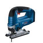 Bosch GST 185-Li Professional Cordless Jigsaw, 18V, 125 mm Cutting Depth, Dust Extraction, 2 kg + Carrying case, 1 x jigsaw blade (Solo Tool - 18V Batteries & Charger sold seperately)