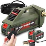 Mxmoonant Fuel Transfer Pump Battery Powered, 10.5GPM Cordless Diesel Transfer Pump Digital Control Self Priming Pump with 2 x 3.0Ah Batteries for Diesel, Kerosene