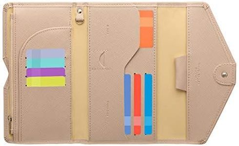 ZOPPEN Multi-purpose Rfid Blocking Travel Passport Wallet for women (Ver.4) Tri-fold Document Organizer Holder, Hazelnut