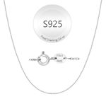 925 Sterling Silver Chain Necklace for Women, 1.1mm Pendant Necklace Jewelry Gift, 16/18/20/22/24 Inches Cable Link Chain Choker Necklaces for Mother Birthday Wedding Valentine Party Dainty Sturdy Women's Chain Necklaces for Mom Girl Friend Daughter Grandma (22 Inches)