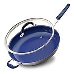 NutriChef 14" Fry Pan With Lid - Ex