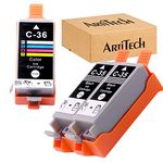 ARTITECH Compatible Ink Cartridge Replacement for Canon PGI-35 Twin Black & CLI-36 Color Ink Use with for Canon PIXMA iP100 PIXMA iP110 Series Printers Ink 1509b002 1511B002