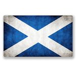 2 x Scotland Scottish Flag Vinyl Sticker - Standard or Window Cling #0027/VS (15cm Wide x 9.5cm Tall, Self Adhesive)