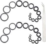 SUPERFINDINGS 60pcs 14 Sizes Fishing Rod Guide Kit Rod Ceramic Guides Ring Set 2mm~30mm Fishing Rod Eye Replacement Kit with 1pc Stainless Steel Tweezers Fishing Rod Repair Accessories