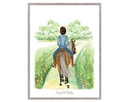 Personalised Horse Gift for Girls,Horse Gifts,Horse Art,Horse riding gift,Horse Memorial, Horse wall art, Horse Picture, Birthday gift UNFRAMED Available in 5"x7",A5,8"x10",A4,A3