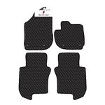 BCM - Fits Honda Jazz 2020-Onwards Car Mats - Fully Tailored Car Floor Mats - 3MM Heavy Duty Rubber Black - Anti Slip Mat - Non Slip Car Floor Mats - Black Trimming 4 Pc Floor Mats