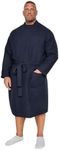 BadRhino Big & Tall Blue Waffle Robe - Men's - Plus Size Curve